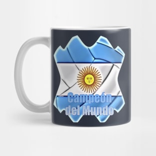 Soccer ball Argentina Campeón del Mundo Mug